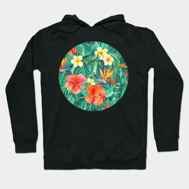 Classic Tropical Garden Hoodie by micklyn